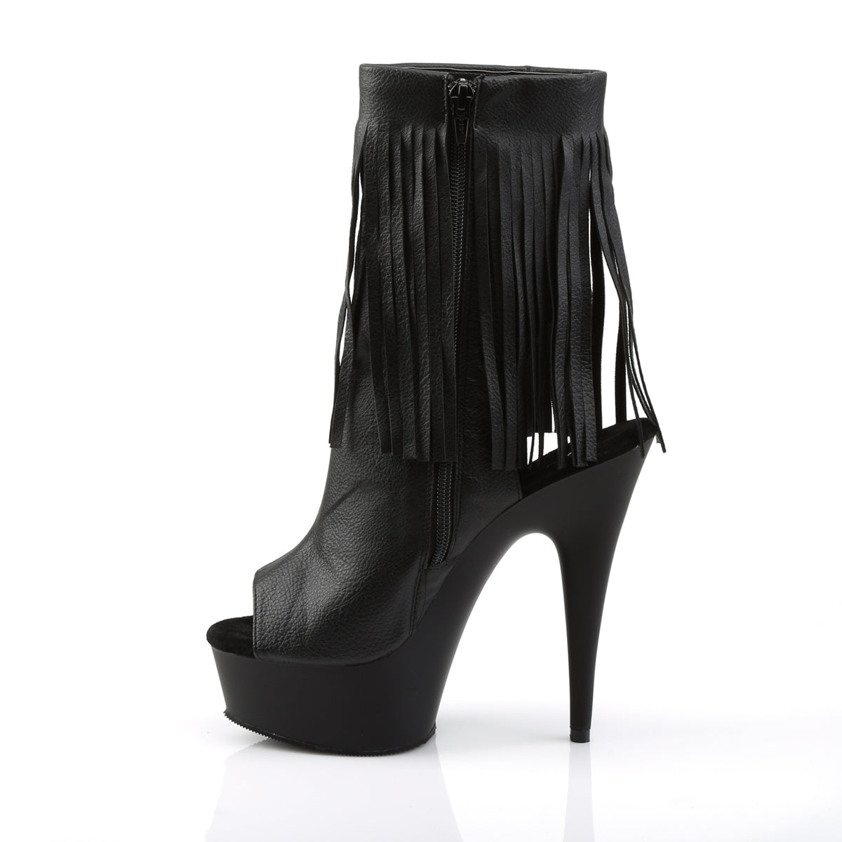 DELIGHT-1019 Pleaser 6 Inch Heel Black Pole Dancer Platforms-Pleaser- Sexy Shoes Pole Dance Heels