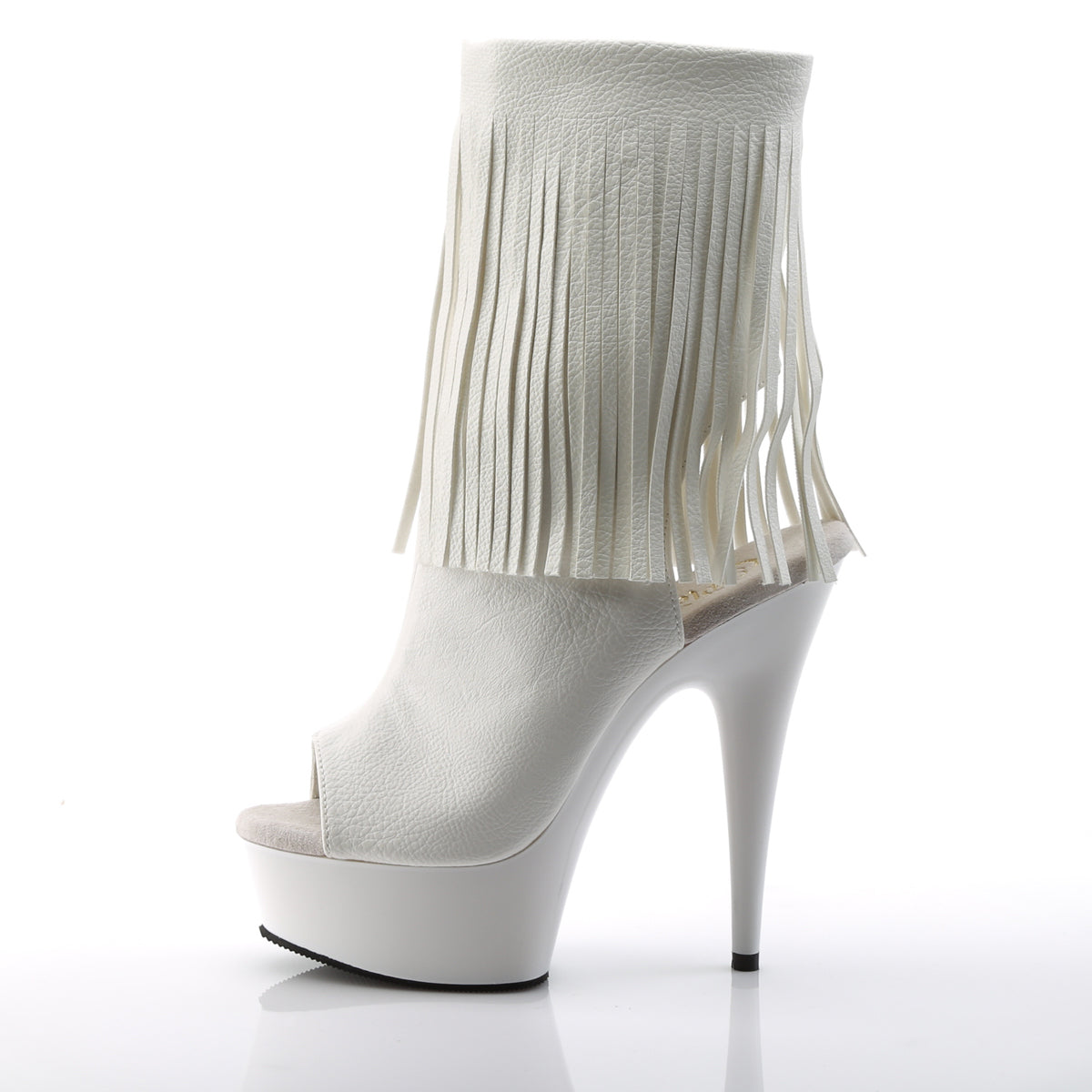 DELIGHT-1019 Pleaser 6 Inch Heel White Pole Dancer Platforms-Pleaser- Sexy Shoes Pole Dance Heels