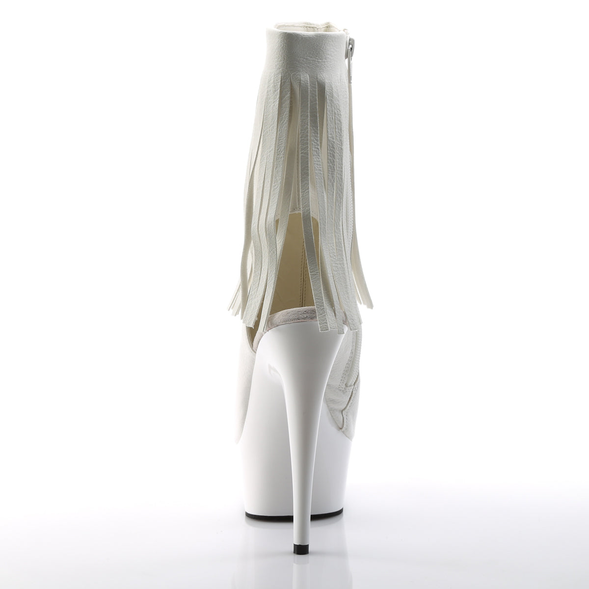 delight 1019 pleaser sexy shoes 6 inch heel 1 3 4 inch platforms open toe back fringed ankle boots 1