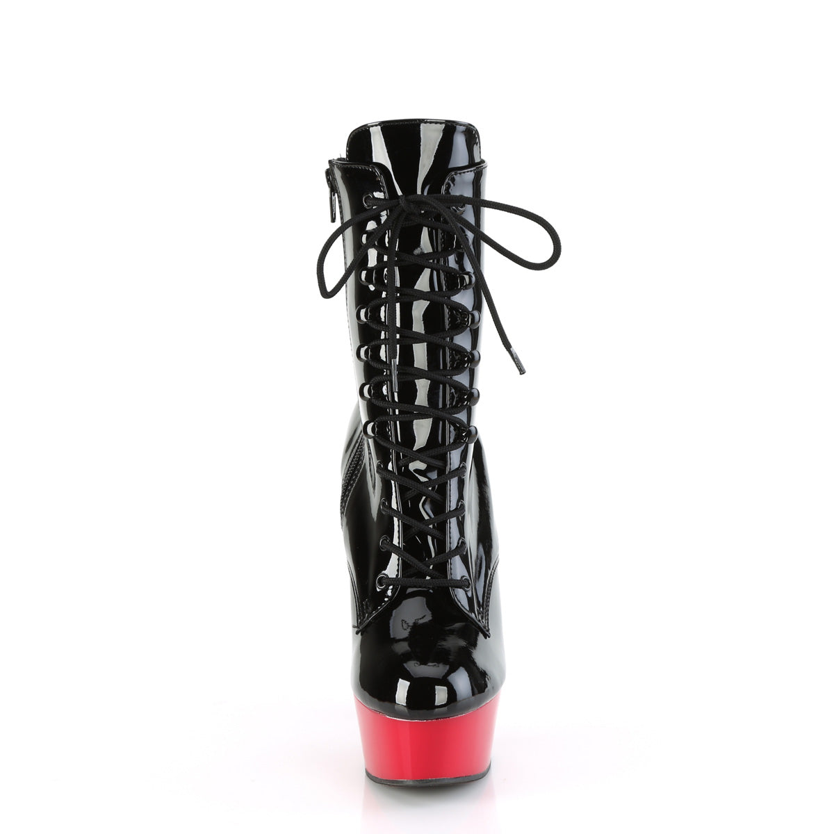 delight 1020 pleaser sexy footwear blk pat red
