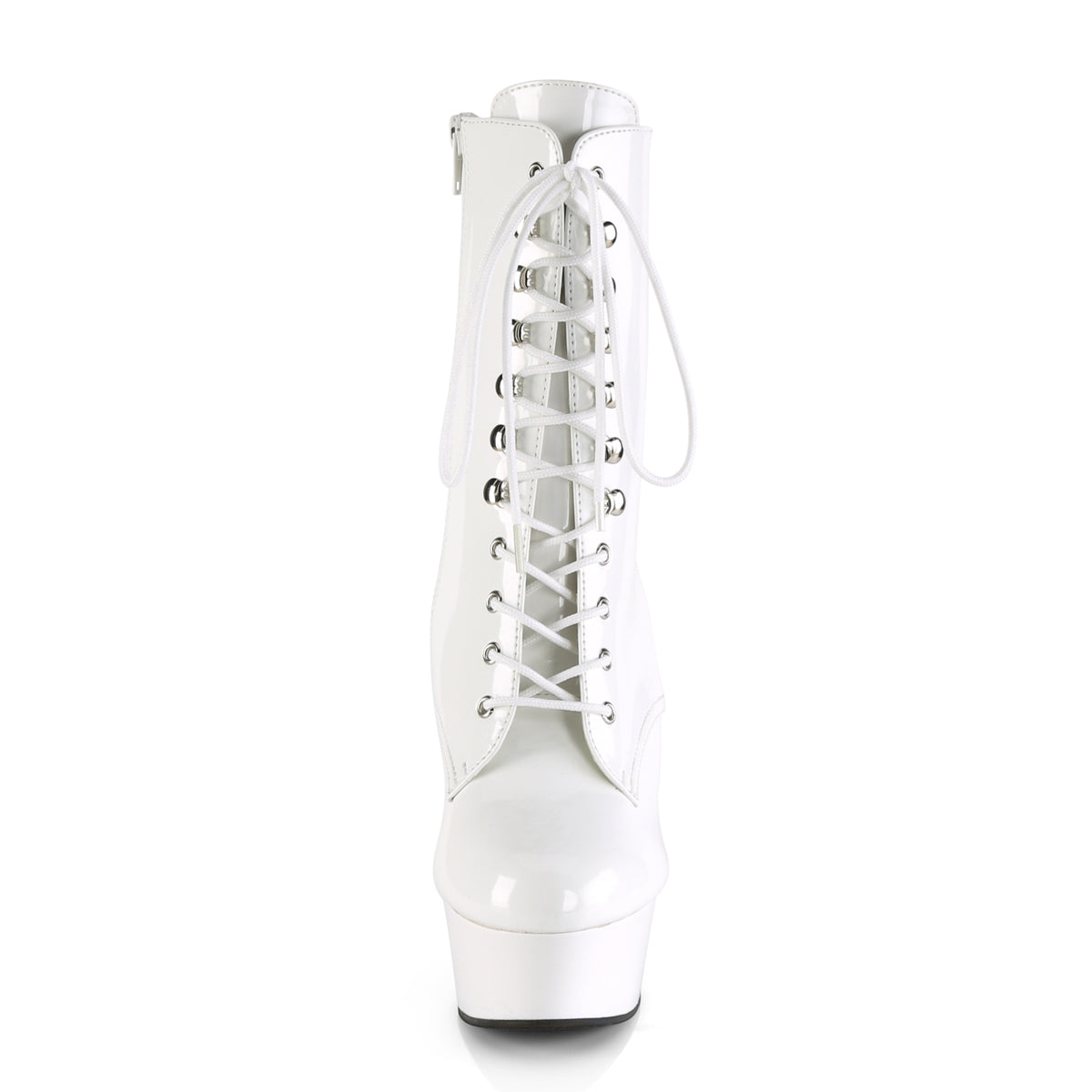DELIGHT-1020 6 Inch Heel White Patent Pole Dancing Platforms-Pleaser- Sexy Shoes Alternative Footwear