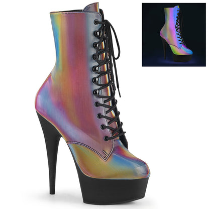 DELIGHT-1020REFL Pleasers Platform Shoes (Exotic Dancing Heels) Ankle Boots Pleasers