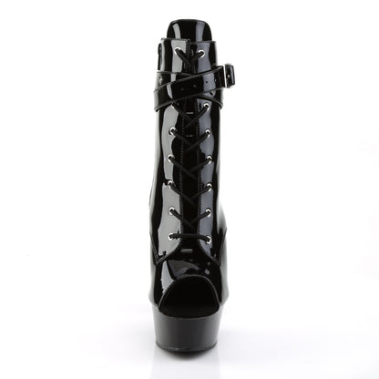 DELIGHT-1033 6 Inch Heel Black Patent Pole Dancing Platforms-Pleaser- Sexy Shoes Alternative Footwear