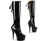 Delight-2029 Pleaser 6 "Plataformas de stripper negras de 6" Tacones altos