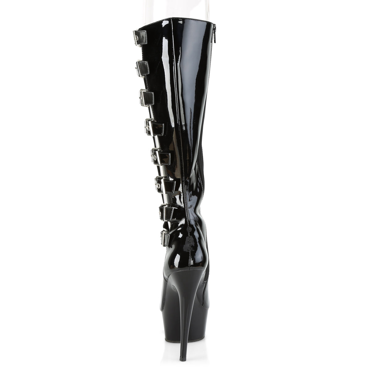 DELIGHT-2047 6 Inch Heel Black Patent Pole Dancing Platforms-Pleaser- Sexy Shoes Fetish Footwear