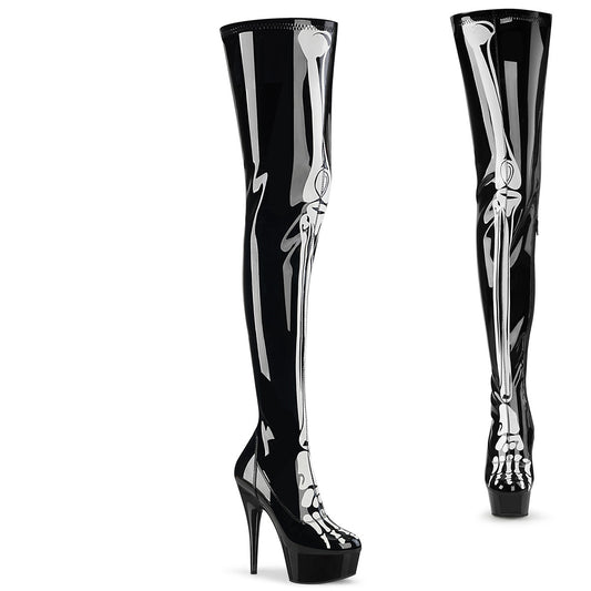 DELIGHT-3000BONE Pleaser Pole Dancing Shoes Thigh High Boots Pleasers - Sexy Shoes