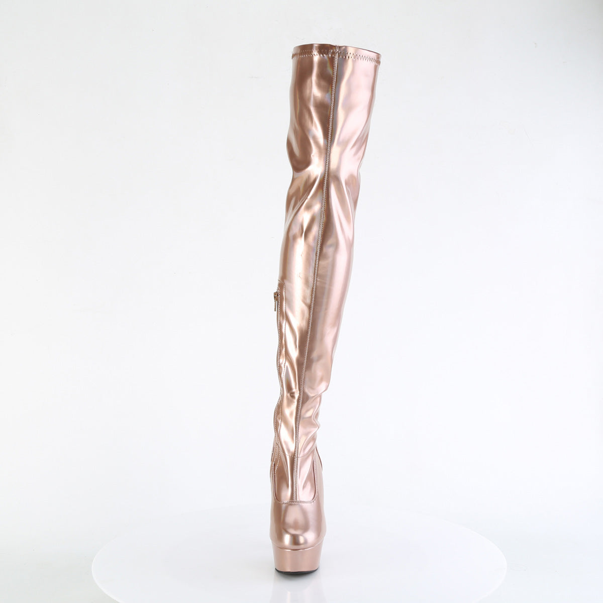 delight 3000hwr pleaser sexy footwear rose gold hologram pu m