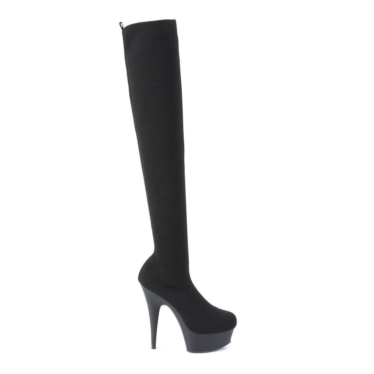 DELIGHT-3002-1 Pleaser 6" Heel Black Stretch Strippers Shoes-Pleaser- Sexy Shoes Fetish Heels