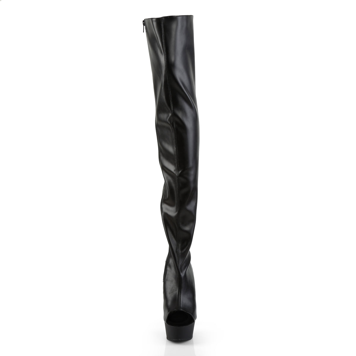 DELIGHT-3017 Pleaser 6 Inch Heel Black Pole Dancer Platforms-Pleaser- Sexy Shoes Alternative Footwear