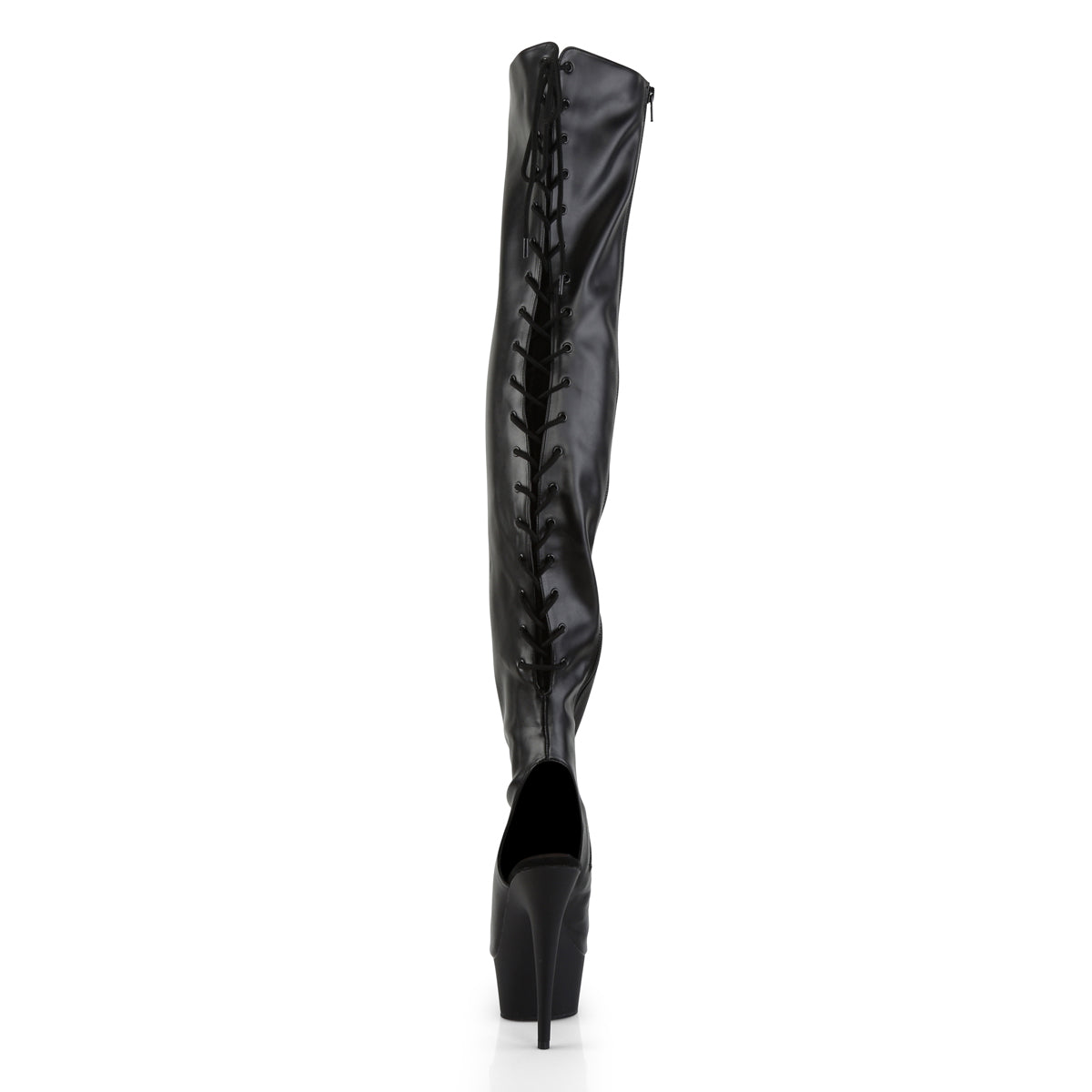 DELIGHT-3017 Pleaser 6 Inch Heel Black Pole Dancer Platforms-Pleaser- Sexy Shoes Fetish Footwear
