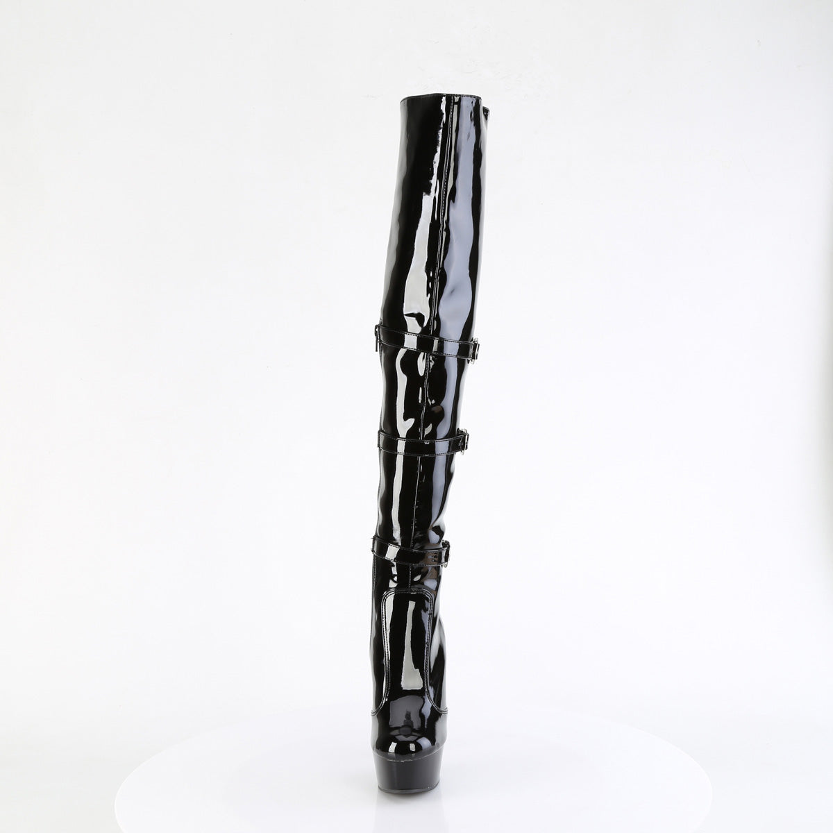 delight 3018 pleaser sexy footwear blk str pat blk