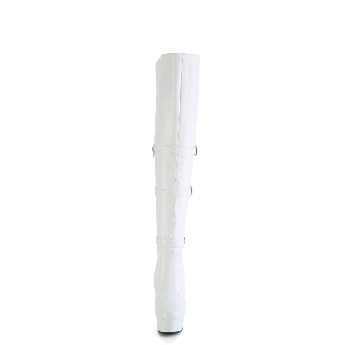delight 3018 pleaser sexy footwear wht str faux leather wht matte