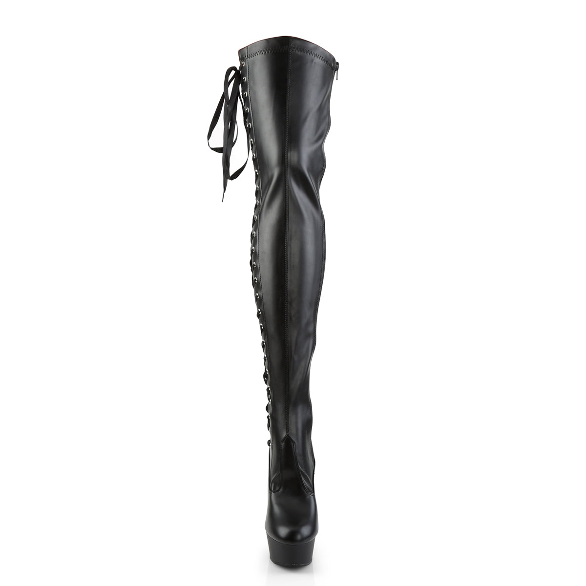 DELIGHT-3050 Pleaser 6 Inch Heel Black Pole Dancer Platforms-Pleaser- Sexy Shoes Alternative Footwear