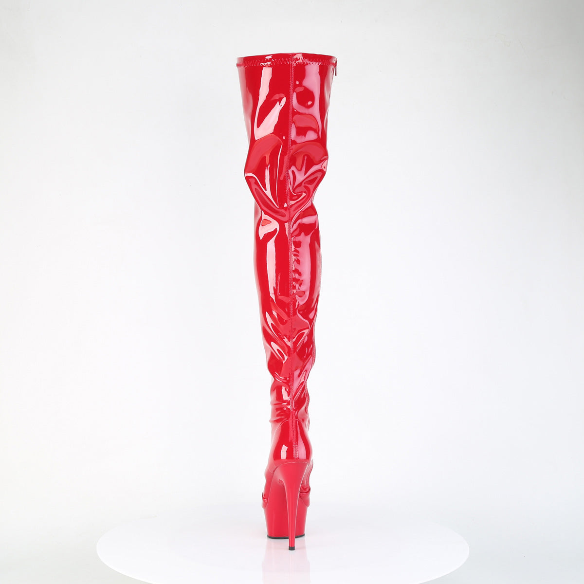 DELIGHT-4000 Pleaser Exotic Dancing Red Thigh High Boots