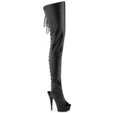 DELIGHT-4019 Pleaser Thigh High Boots Peep Toes