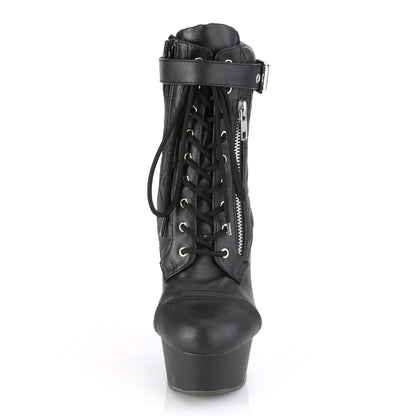 DELIGHT-600-05 Pleaser 6" Heel Black Pole Dancing Platforms-Pleaser- Sexy Shoes Alternative Footwear