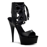 Black 6 Inch Pole Dance Platform Shoes -  Pleaser DELIGHT-600-14