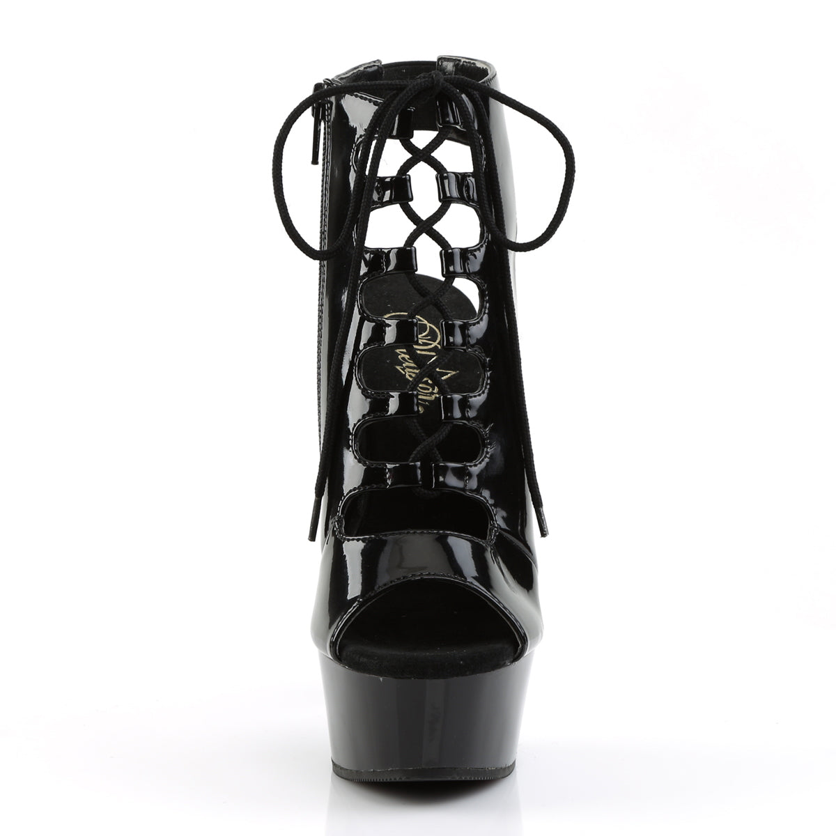 DELIGHT-600-20 Pleaser 6" Heel Black Pole Dancing Platforms-Pleaser- Sexy Shoes Alternative Footwear