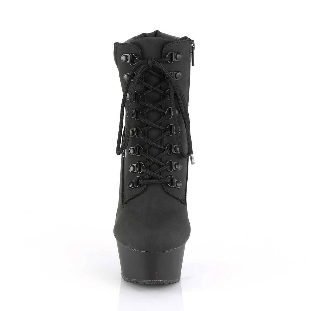 DELIGHT-600TL-02 6" Heel Black Nubuck Pole Dancing Platforms-Pleaser- Sexy Shoes Alternative Footwear