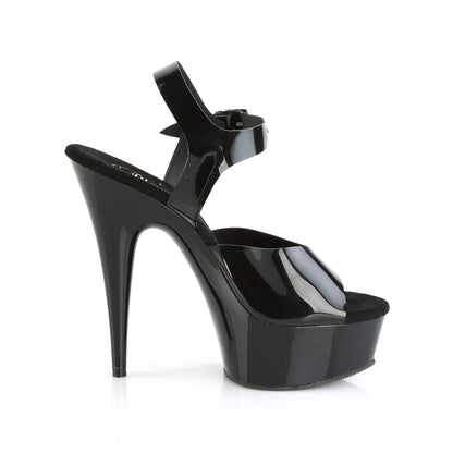 DELIGHT-608N Pleaser 6" Heel Black Pole Dancing Platforms-Pleaser- Sexy Shoes Fetish Heels