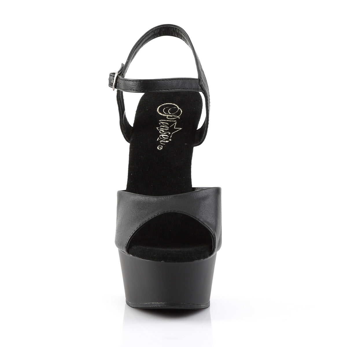 DELIGHT-609 Pleaser 6 Inch Heel Black Pole Dancing Platform-Pleaser- Sexy Shoes Alternative Footwear