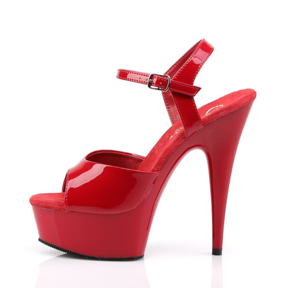 DELIGHT-609 Pleaser 6 Inch Heel Red Pole Dancing Platforms-Pleaser- Sexy Shoes Pole Dance Heels