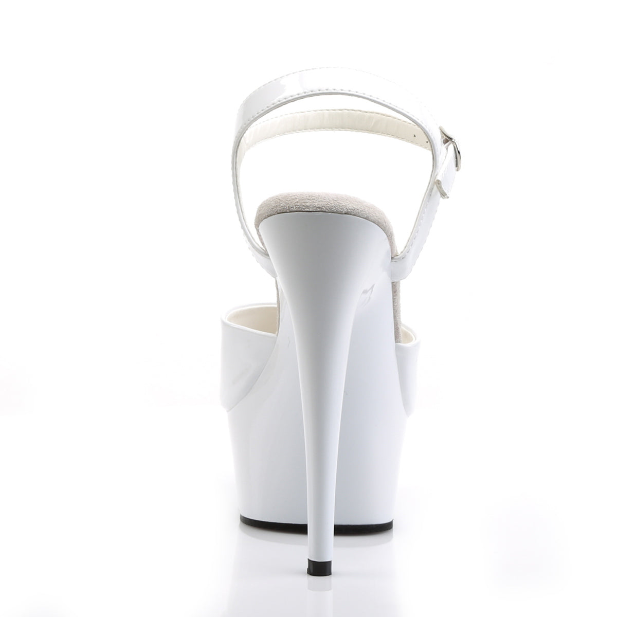 DELIGHT-609 6" Heel White Patent Pole Dancing Platforms-Pleaser- Sexy Shoes Fetish Footwear