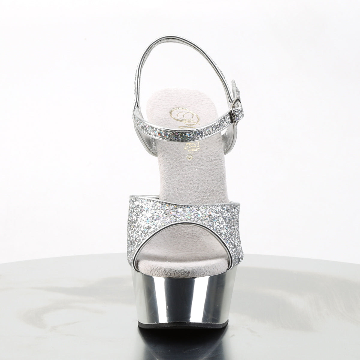 DELIGHT-609G 6" Heel Silver Glitter Pole Dancing Platforms-Pleaser- Sexy Shoes Alternative Footwear