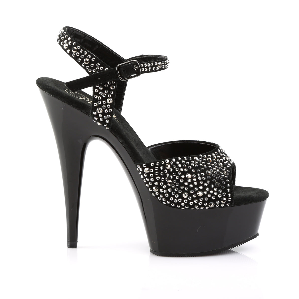 Black and hot sale rhinestone shoes