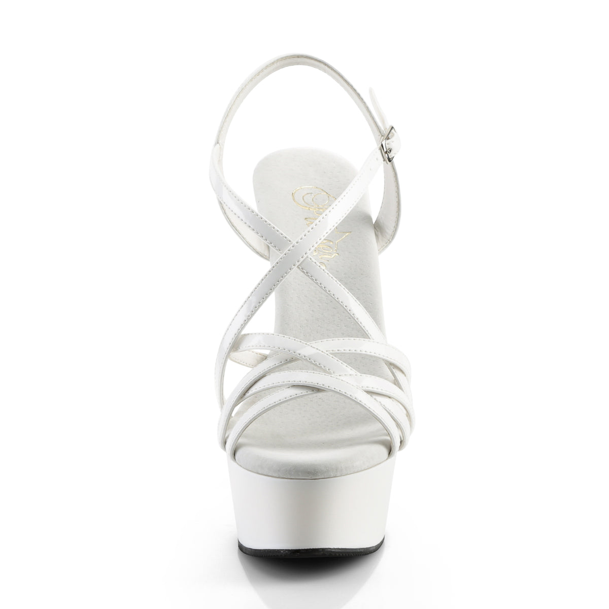 DELIGHT-613 6" Heel White Patent Pole Dancing Platforms-Pleaser- Sexy Shoes Alternative Footwear