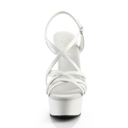 DELIGHT-613 6" Heel White Patent Pole Dancing Platforms-Pleaser- Sexy Shoes Alternative Footwear