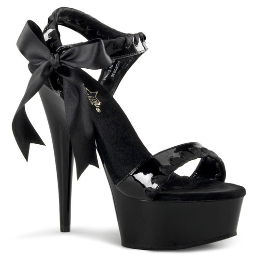 DELIGHT-615 Pleaser 6 Inch Heel Black Pole Dancing Platforms-Pleaser- Sexy Shoes