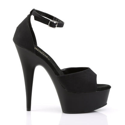 DELIGHT-618PS Pleaser 6" Heel Black Pole Dancing Platforms-Pleaser- Sexy Shoes Fetish Heels