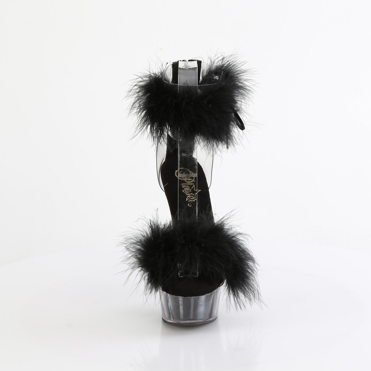delight 624f pleaser sexy footwear clr blk fur m