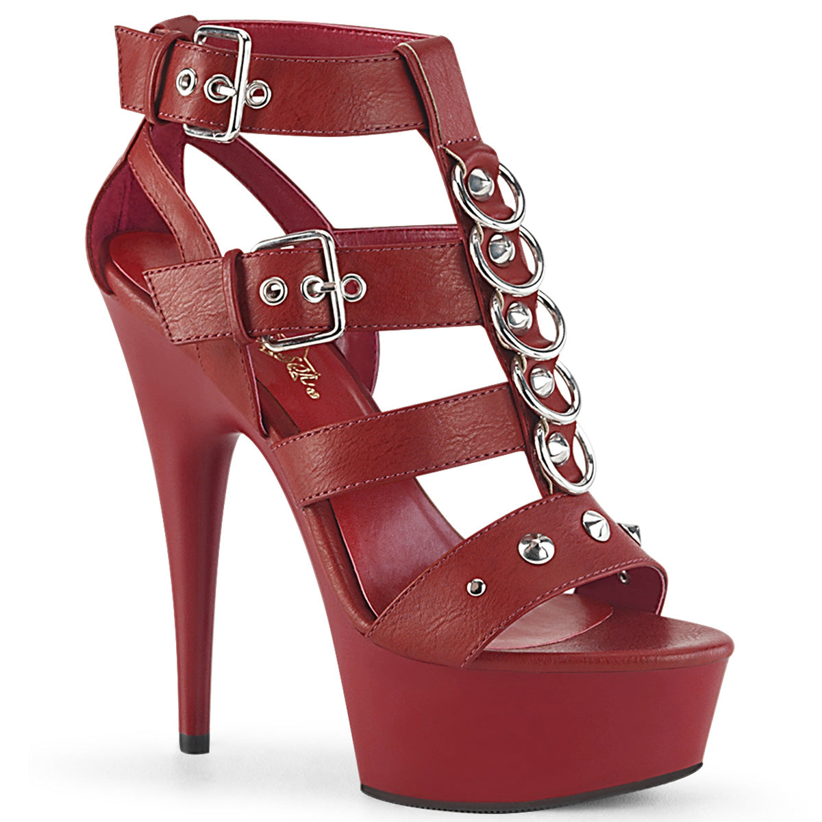DELIGHT-658 Pleaser 6 Inch Heel Red Pole Dancing Platforms-Pleaser- Sexy Shoes