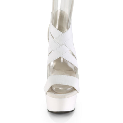 DELIGHT-669 Pleaser 6 Inch Heel White Pole Dancing Platforms-Pleaser- Sexy Shoes Alternative Footwear