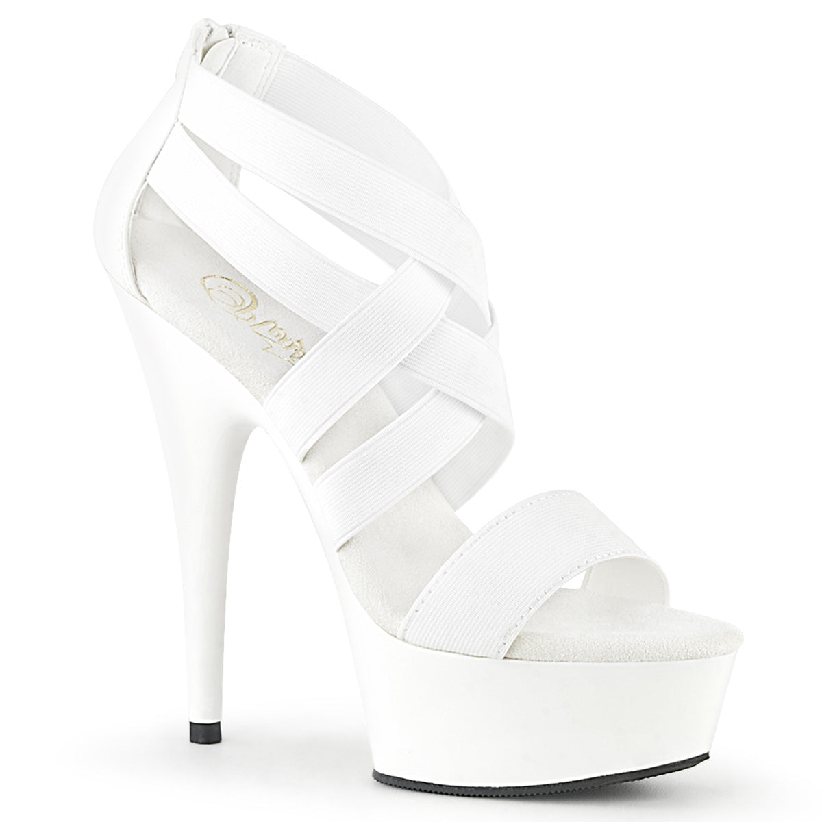 DELIGHT-669 Pleaser 6 Inch Heel White Pole Dancing Platforms-Pleaser- Sexy Shoes