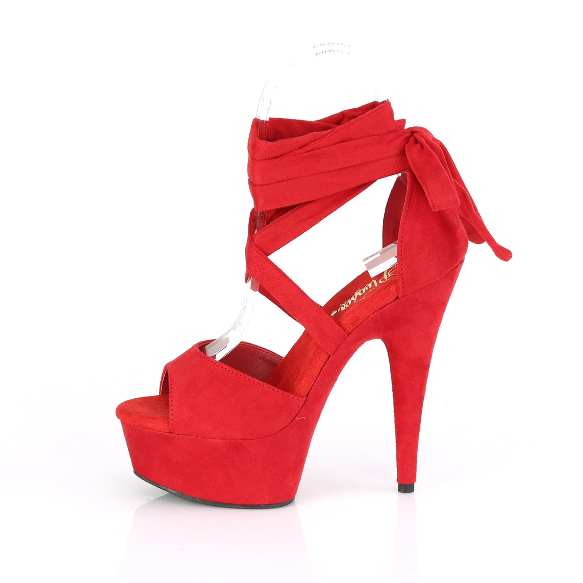 DELIGHT-679 Pleaser 6 Inch Heel Red Pole Dancing Platforms-Pleaser- Sexy Shoes Pole Dance Heels