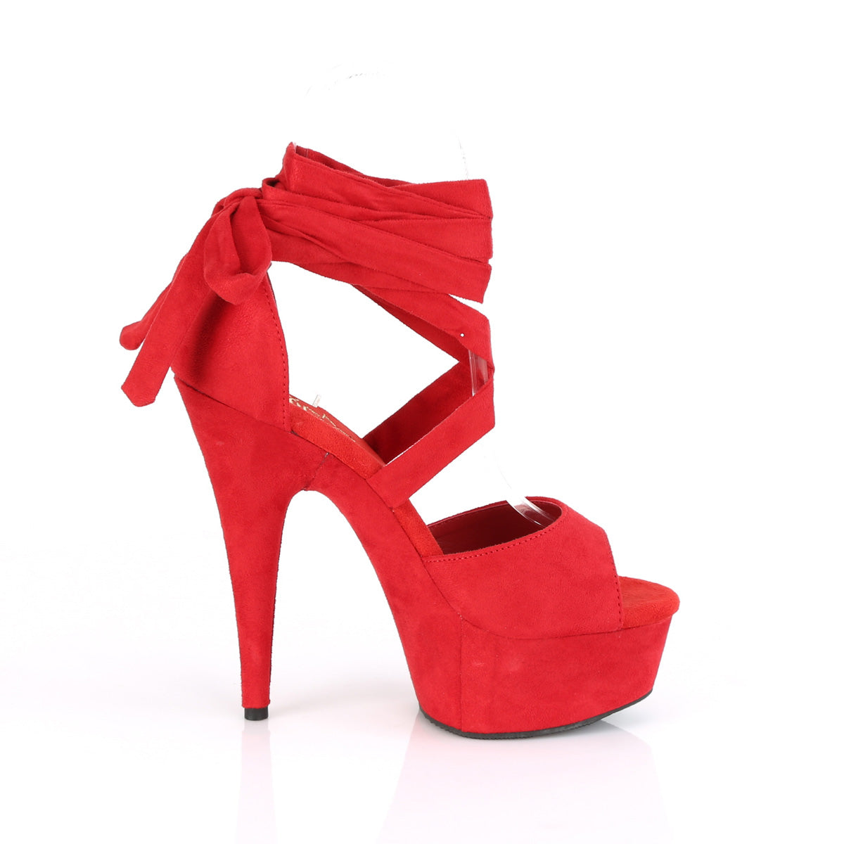 DELIGHT-679 Pleaser 6 Inch Heel Red Pole Dancing Platforms-Pleaser- Sexy Shoes Fetish Heels