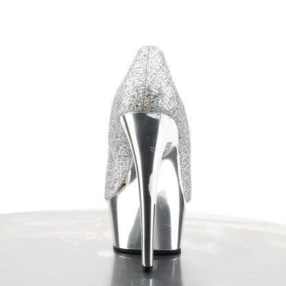 DELIGHT-685G 6" Heel Silver Glitter Pole Dancing Platforms-Pleaser- Sexy Shoes Fetish Footwear