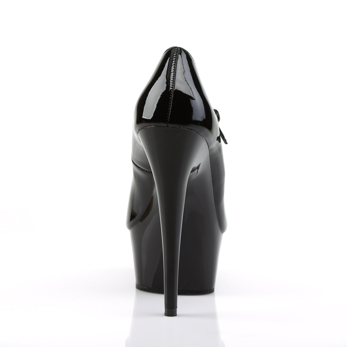 DELIGHT-687 6" Heel Black Patent Pole Dancing Platforms-Pleaser- Sexy Shoes Fetish Footwear