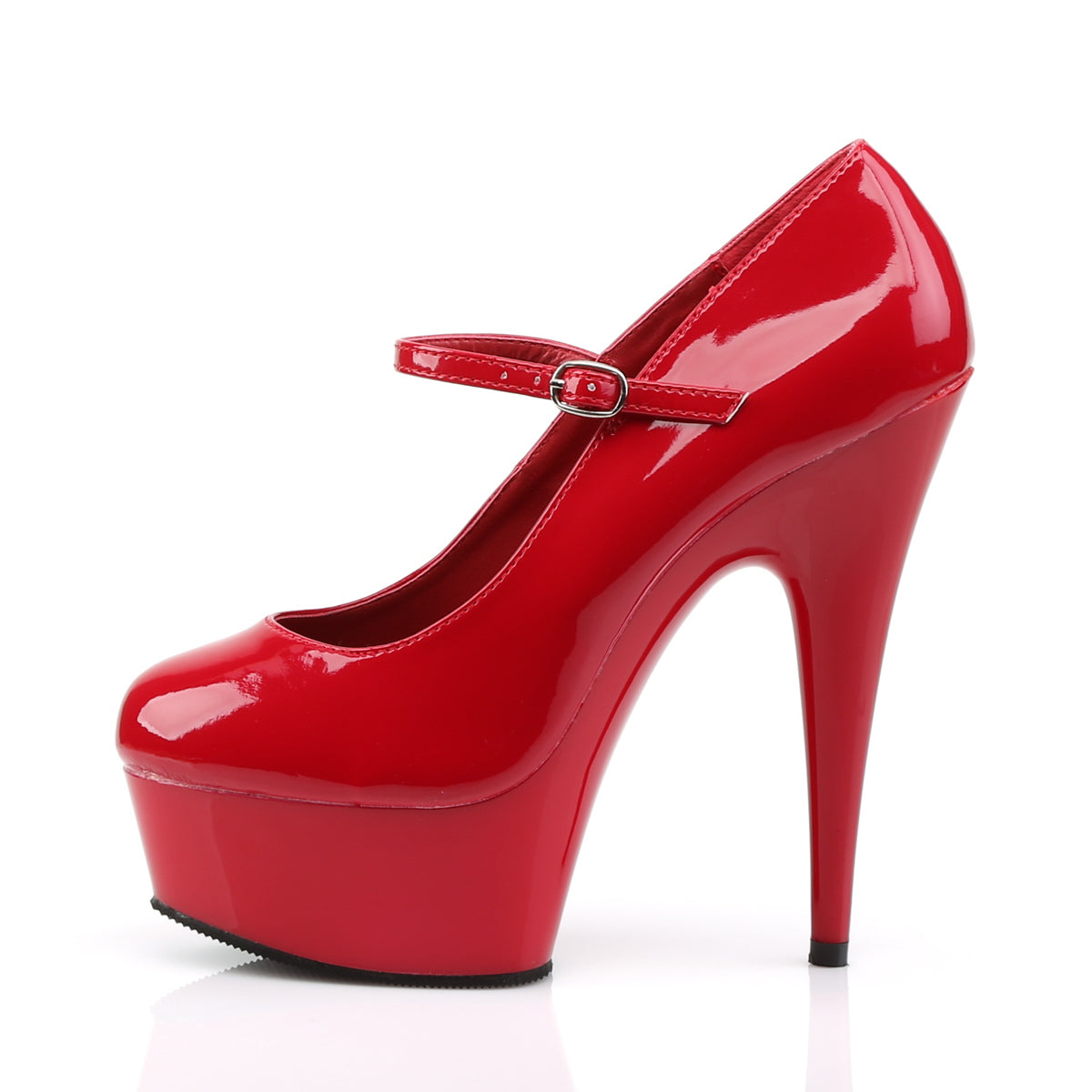 DELIGHT-687 Pleaser 6 Inch Heel Red Pole Dancing Platforms-Pleaser- Sexy Shoes Pole Dance Heels