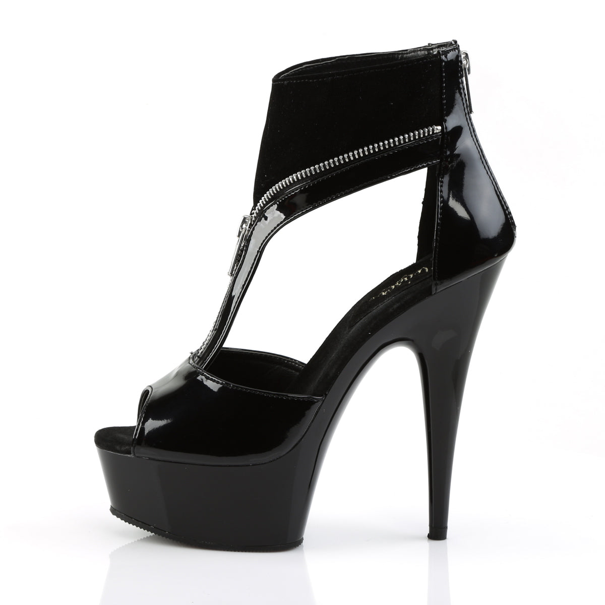 DELIGHT-690 Pleaser 6 Inch Heel Black Pole Dancing Platforms-Pleaser- Sexy Shoes Pole Dance Heels