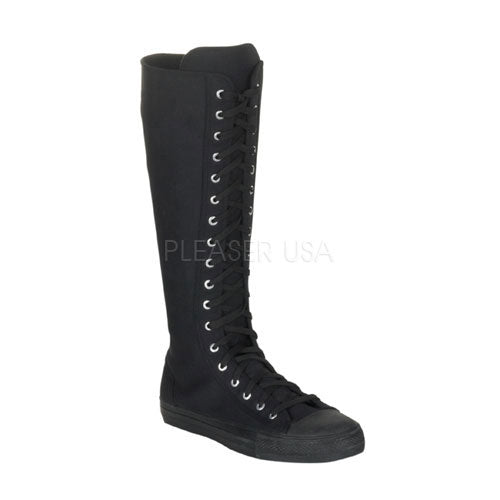Demoniacult DEV301 Black Canvas Sexy Shoes Discontinued Sale Stock
