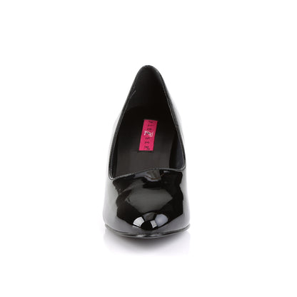 DIVINE-420 Pink Label 3" Heel Black Patent Fetish Footwear-Pleaser Pink Label- Drag Queen Shoes