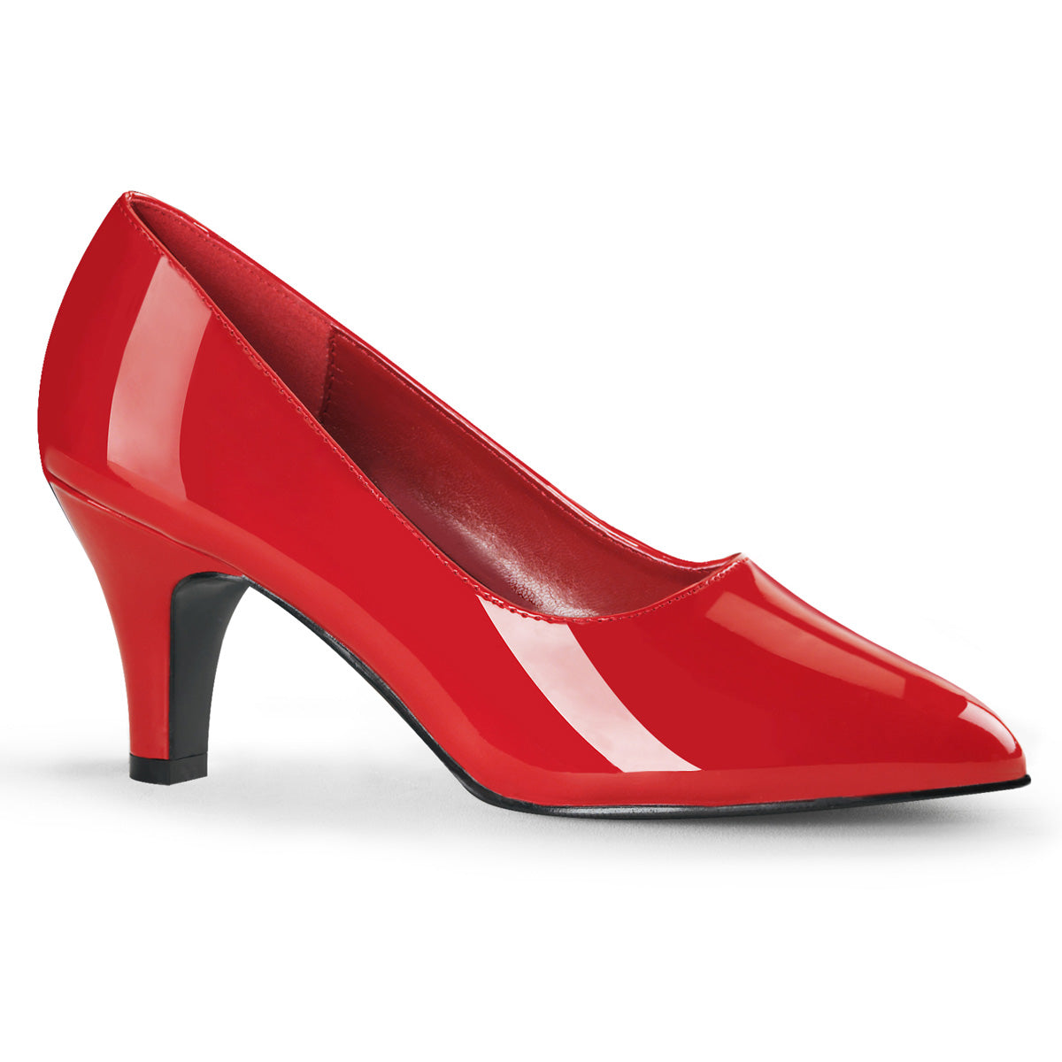 DIVINE-420 Pleaser Large Size Ladies Shoes 3" Heel Red Fetish Footwear