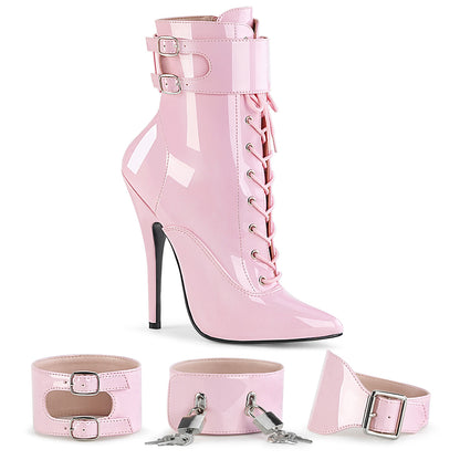 DOMINA-1023 Devious Fetish Heel 6 Inch Baby Pink Kinky Boots