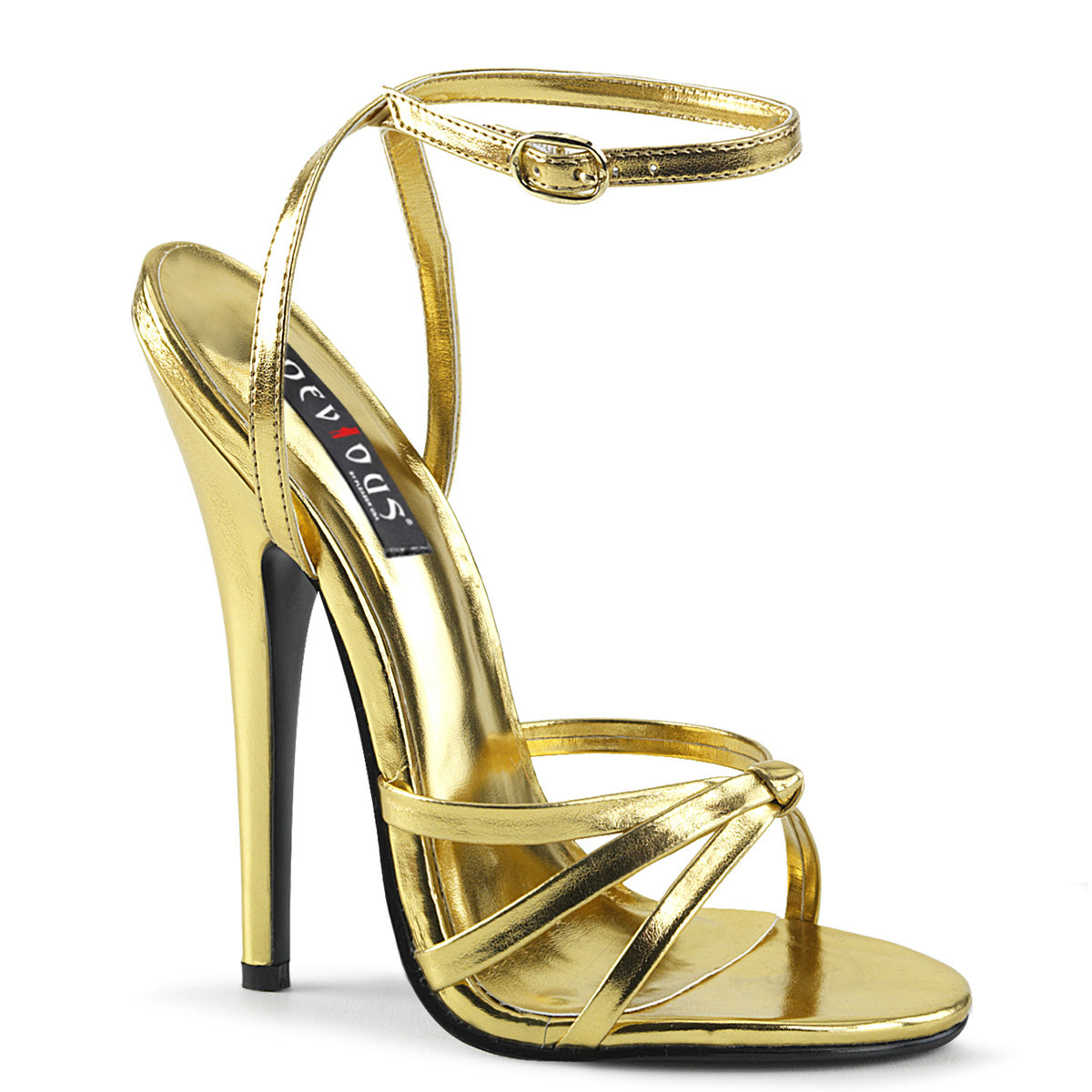 Domina-108 Effen Fetish Shoes 6 "Heel Gold Metallic Shoes