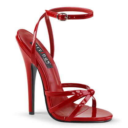 Domina-108 încălțăminte de fetiș de 6 inci pantofi roșii