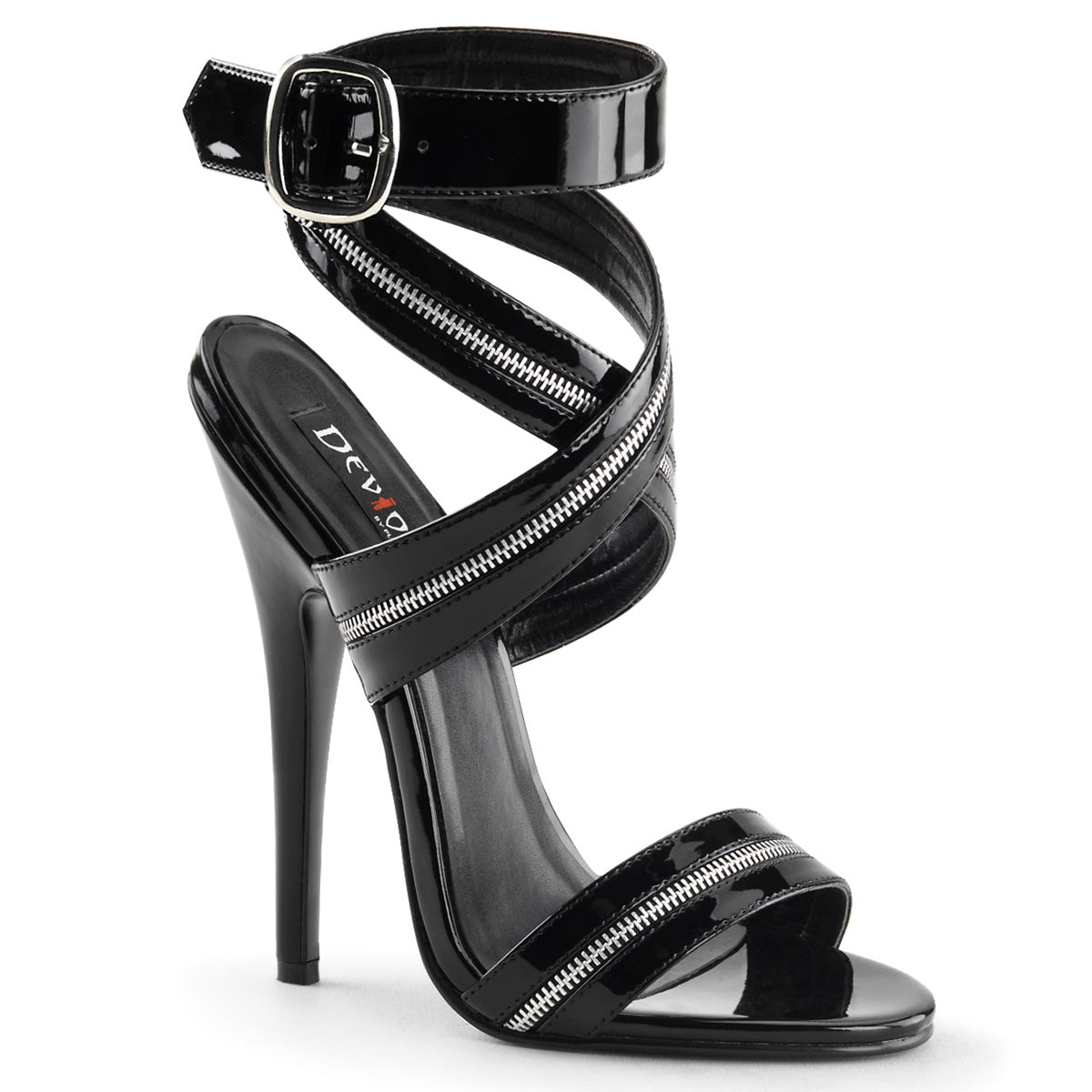 DOMINA-119 Devious 6 Inch Heel Black Patent Erotic Shoes